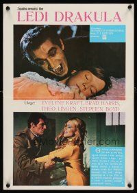 6e429 LADY DRACULA Yugoslavian '78 Stephen Boyd as the Count with sexy Evelyne Kraft!