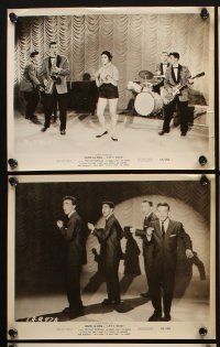 6f319 LET'S ROCK 8 8x10 stills '58 Paul Anka, Danny and the Juniors, and 1950s rockers!
