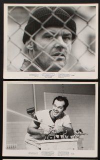 6f335 ONE FLEW OVER THE CUCKOO'S NEST 8 8x10 stills '75 classic images of crazy Jack Nicholson!