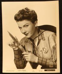 6f638 TICKET TO TOMAHAWK 4 8x10 stills '50 great portraits of Anne Baxter in cowgirl outfit!
