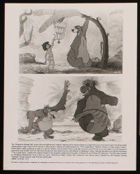 6f085 JUNGLE BOOK presskit w/ 3 stills R90 Walt Disney cartoon, great image of Mowgli & friends!