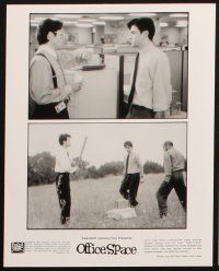 6f088 OFFICE SPACE presskit w/ 3 stills '99 directed by Mike Judge, Stephen Root, cult classic!