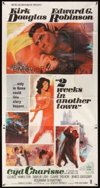 6h484 2 WEEKS IN ANOTHER TOWN 3sh '62 cool art of Kirk Douglas & sexy Cyd Charisse by Bart Doe!
