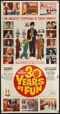 6h485 30 YEARS OF FUN 3sh '63 Charlie Chaplin, Buster Keaton, Laurel & Hardy, Harry Langdon!