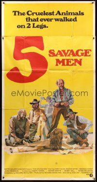 6h498 ANIMALS int'l 3sh '71 Henry Silva, Keenan Wynn, 5 Savage Men took what they wanted!