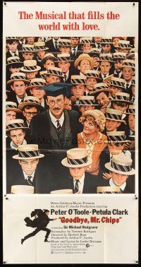 6h601 GOODBYE MR. CHIPS 3sh '69 great image of Petula Clark & Peter O'Toole with students!