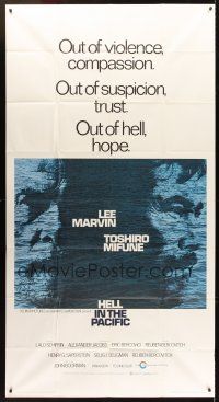 6h616 HELL IN THE PACIFIC 3sh '68 Lee Marvin, Toshiro Mifune, directed by John Boorman!