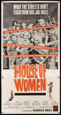 6h636 HOUSE OF WOMEN 3sh '62 Walter Doniger, women's prison, wild female convicts!