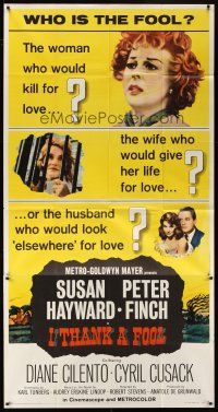 6h641 I THANK A FOOL 3sh '62 female doctor Susan Hayward mercy kills her husband!