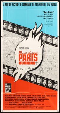6h653 IS PARIS BURNING 3sh '66 Rene Clement's Paris brule-t-il, World War II all-star cast!