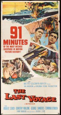6h675 LAST VOYAGE int'l 3sh '60 91 minutes of the most intense suspense in motion picture history!