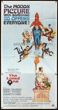 6h696 LOVED ONE int'l 3sh '65 Jonathan Winters in the movie with something to offend everyone!