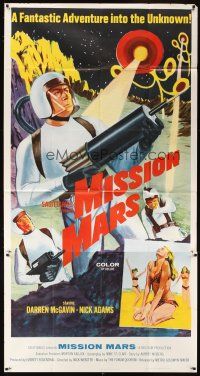 6h718 MISSION MARS 3sh '68 Darren McGavin, a fantastic sci-fi adventure into the unknown!