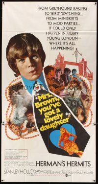 6h726 MRS BROWN YOU'VE GOT A LOVELY DAUGHTER 3sh '68 Peter Noone wearing mod tie with title on it!