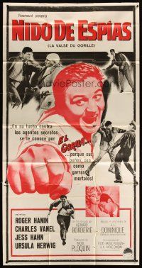 6h757 OPERATION TOP SECRET Spanish/U.S. 3sh '59 cool French spy movie starring Charles Vanel!