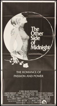 6h759 OTHER SIDE OF MIDNIGHT int'l 3sh '77 Sidney Sheldon, Marie-France Pisier, cool sexy art!