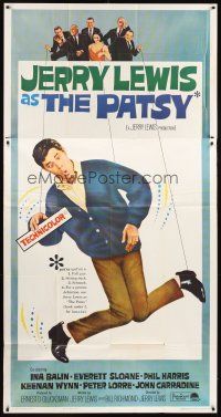 6h770 PATSY 3sh '64 wacky image of star & director Jerry Lewis hanging from strings like a puppet!