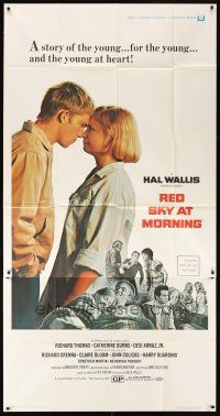 6h796 RED SKY AT MORNING 3sh '71 Richard Thomas loves Catherine Burns, a story for the young!