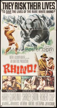 6h803 RHINO 3sh '64 Robert Culp & Shirley Eaton risk their lives in Africa to save it!