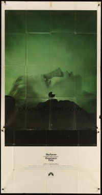 6h815 ROSEMARY'S BABY 3sh '68 Roman Polanski, Mia Farrow, creepy baby carriage horror image!