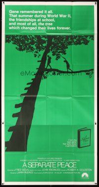 6h832 SEPARATE PEACE int'l 3sh '72 John Knowles classic, cool silhouette image of children in tree!