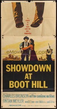 6h841 SHOWDOWN AT BOOT HILL 3sh '58 a weapon in Charles Bronson's hand made him big & powerful!