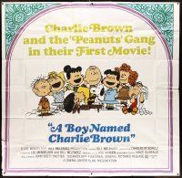 6h008 BOY NAMED CHARLIE BROWN 6sh '70 baseball art of Snoopy & the Peanuts by Charles M. Schulz!