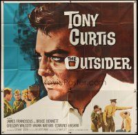 6h025 OUTSIDER 6sh '62 great close up art of Tony Curtis as Ira Hayes of Iwo Jima fame!