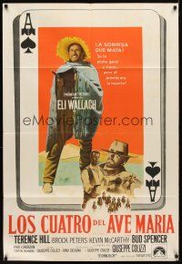 6h120 ACE HIGH Argentinean '69 i Quattro dell'Ave Maria, Eli Wallach, cool playing card design!