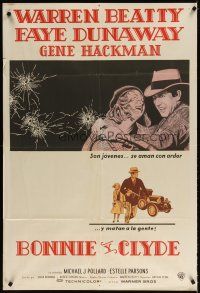 6h132 BONNIE & CLYDE Argentinean R70s crime duo Warren Beatty & Faye Dunaway!