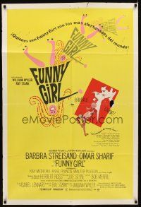 6h175 FUNNY GIRL Argentinean '69 Barbra Streisand, Omar Sharif, directed by William Wyler!