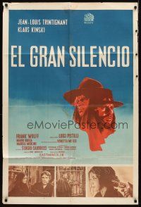 6h184 GREAT SILENCE Argentinean '68 Sergio Corbucci, art of Kinski & Trintignant!