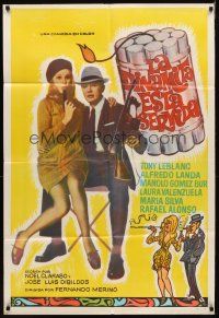 6h204 LA DINAMITA ESTA SERVIDA Argentinean '68 Tony Leblanc, Alfredo Landa, art of gangsters!