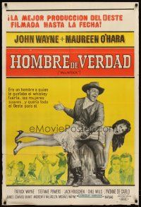 6h213 McLINTOCK Argentinean '63 best image of John Wayne giving Maureen O'Hara a spanking!