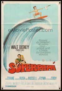 6h251 SUPERDAD Argentinean '74 Walt Disney, wacky art of surfing Bob Crane & Kurt Russell!