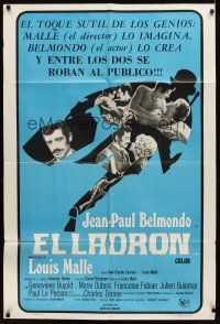 6h259 THIEF OF PARIS Argentinean '67 Louis Malle, Jean-Paul Belmondo, Genevieve Bujold!
