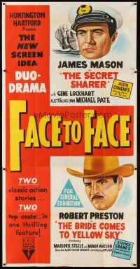 6h002 FACE TO FACE Aust 3sh '52 double-bill of Secret Sharer & Bride Comes to Yellow Sky!