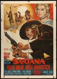 6h301 BALLAD OF DEATH VALLEY Italian 1p '70 William Berger as Sartana, cool spaghetti western art!