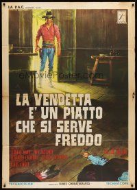 6h330 DEATH'S DEALER Italian 1p '71 cool spaghetti western art by Rodolfo Gasparri!
