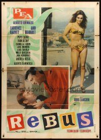 6h423 REBUS Italian 1p '68 Laurence Harvey & sexy full-length Ann-Margret in bikini!