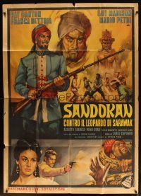 6h437 SANDOKAN AGAINST THE LEOPARD OF SARAWAK Italian 1p '64 art of Ray Danton in the title role!