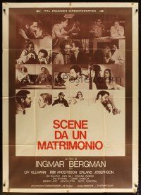 6h438 SCENES FROM A MARRIAGE Italian 1p '75 Ingmar Bergman, Liv Ullmann, Bibi Andersson