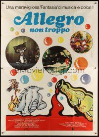 6h037 ALLEGRO NON TROPPO Italian 2p '77 Bruno Bozzetto, great wacky sexy cartoon artwork!