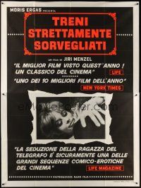6h047 CLOSELY WATCHED TRAINS Italian 2p R70s Ostre Sledovane Vlaky, classic coming-of-age comedy!