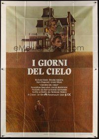6h052 DAYS OF HEAVEN Italian 2p '79 Richard Gere, Brooke Adams, directed by Terrence Malick!