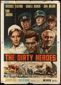 6h055 DIRTY HEROES Italian 2p '69 Dalle Ardenne all'inferno, Frederick Stafford, Curt Jurgens