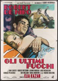 6h080 LAST TYCOON Italian 2p '76 Robert De Niro, Jeanne Moreau, Elia Kazan, cool different art!