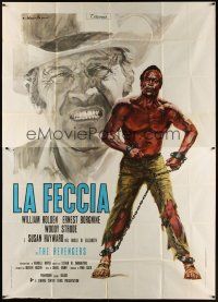 6h095 REVENGERS Italian 2p '72 different art of William Holden & Woody Strode by Ciriello!