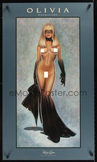 6j338 MASQUERADE 22x38 art print '95 super sexy full-length nude art by Olivia De Berardinis!