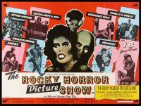 6j796 ROCKY HORROR PICTURE SHOW REPRODUCTION British quad '75 wacky 'hero' Tim Curry & cast!